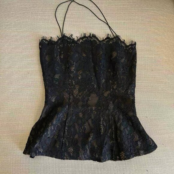 Classic Helsa Revolve The Lace Top XSmall Black Noir Lace French Camisole Party - Picture 8 of 13